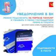 Оперативно получить информацию о доступных мерах господдержки Вологжане могут ВКонтакте, подключив уведомление от Госуслуг.